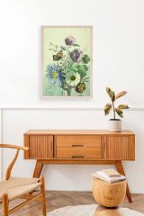 Çiçekler Ahşap Çerçeveli Tablo 23 x 30