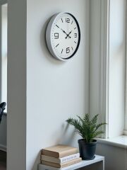 Zentime 36 Cm Beyaz Dekoratif Duvar Saati