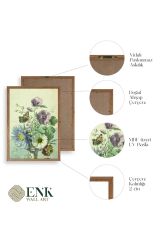 Çiçekler Ahşap Çerçeveli Tablo 30 x 42