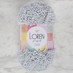 Loren Lamb Açık Gri El Örgü İpi - R044