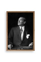 Atatürk Ahşap Çerçeveli Tablo 17 x 23