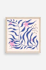 Yaprak Ahşap Çerçeveli Tablo 42 x 42