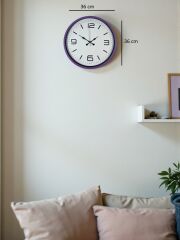 Zentime 36 Cm Mor Dekoratif Duvar Saati