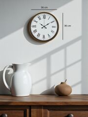 Zentime 36 Cm Kahverengi Dekoratif Duvar Saati