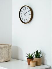 Zentime 36 Cm Kahverengi Dekoratif Duvar Saati