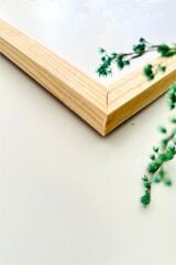 Ahşap Desenli Dekoratif Çerçeveli Tablo - Naturel 50 x 70