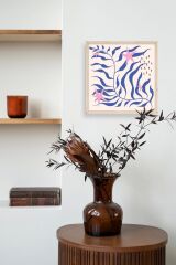 Yaprak Ahşap Çerçeveli Tablo 50 x 50