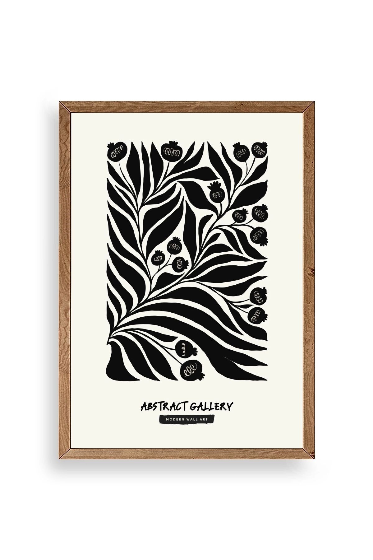 Soyut Ahşap Çerçeveli Tablo 30 x 42