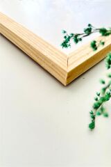 Ahşap Siyah Gold Dekoratif Çerçeveli Tablo - Naturel 50 x 70