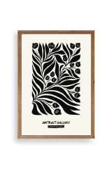 Soyut Ahşap Çerçeveli Tablo 23 x 30