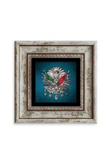 Osmanlı Tuğrası Çerçeveli Taş Tablo 20 cm