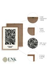 Soyut Ahşap Çerçeveli Tablo 50 x 70