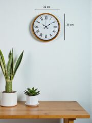 Zentime 36 Cm Turuncu Dekoratif Duvar Saati