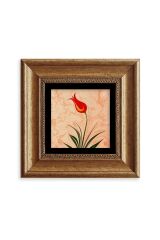 Ebru Lale Çerçeveli Taş Tablo 20 cm