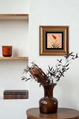 Ebru Lale Çerçeveli Taş Tablo 20 cm