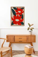 Çiçek Ahşap Çerçeveli Tablo 17 x 23