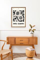 Çiçek Ahşap Çerçeveli Tablo 17 x 23