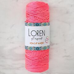 Loren Macrame Neon Pembe El Örgü İpi - L116