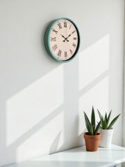 Zentime 36 Cm Turkuaz Dekoratif Duvar Saati