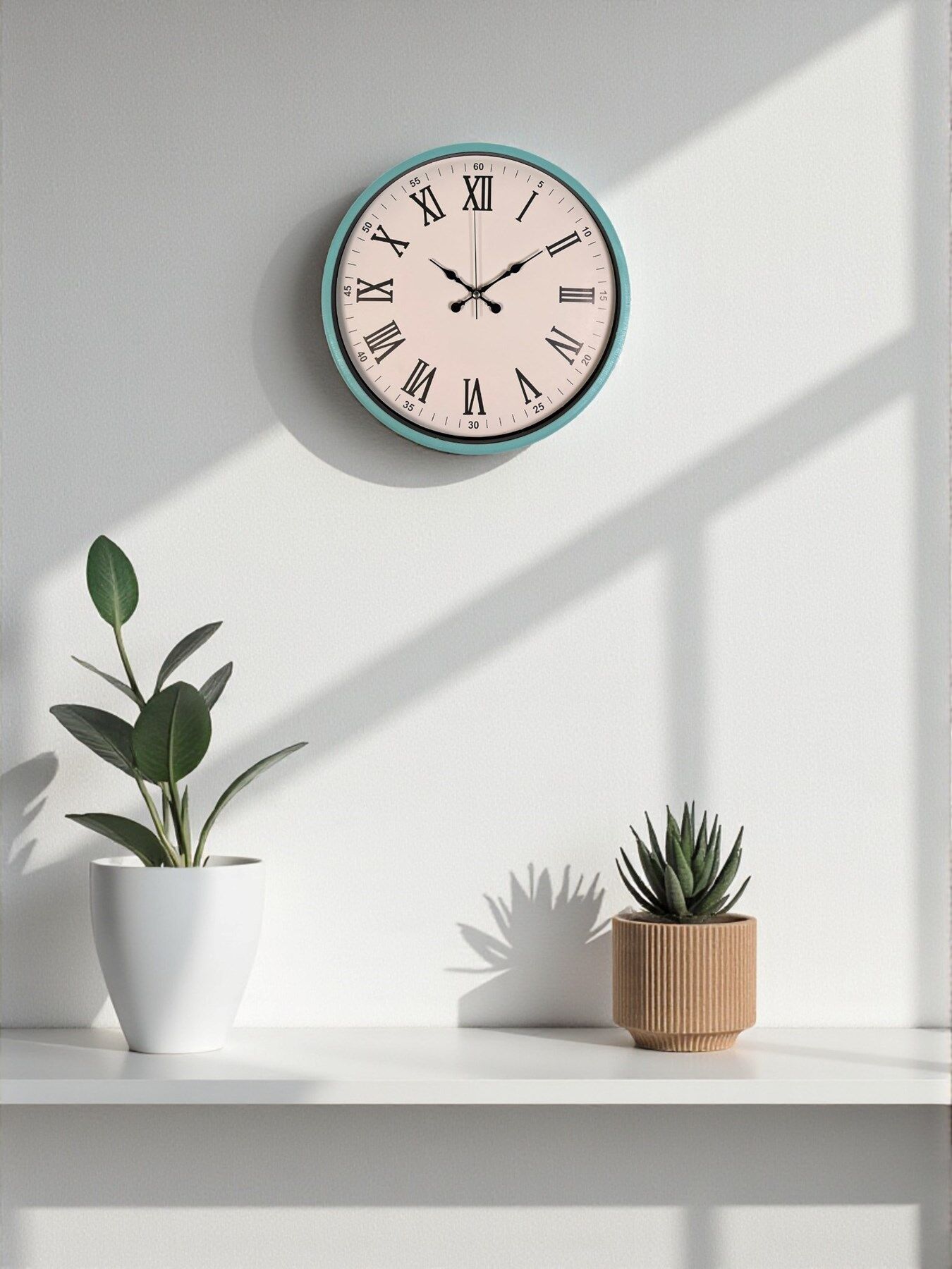 Zentime 36 Cm Turkuaz Dekoratif Duvar Saati