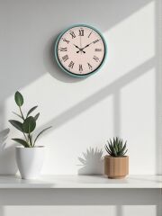 Zentime 36 Cm Turkuaz Dekoratif Duvar Saati