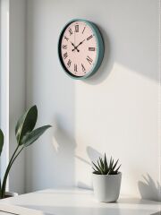 Zentime 36 Cm Turkuaz Dekoratif Duvar Saati