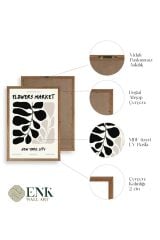 Flower Market Üçlü Ahşap Çerçeveli Tablo 30 x 40