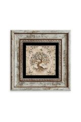 Hayat Ağacı Çerçeveli Taş Tablo 20 cm