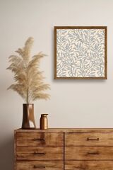 Yaprak Ahşap Çerçeveli Tablo 23 x 23