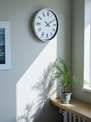 Zentime 36 Cm Beyaz Dekoratif Duvar Saati