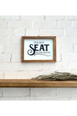 Banyo The Best Seat In The House Ahşap Çerçeve Tablo