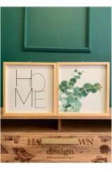 Oturma Odası Okaliptüs Home Ahşap Çerçeve Set 30 x 30