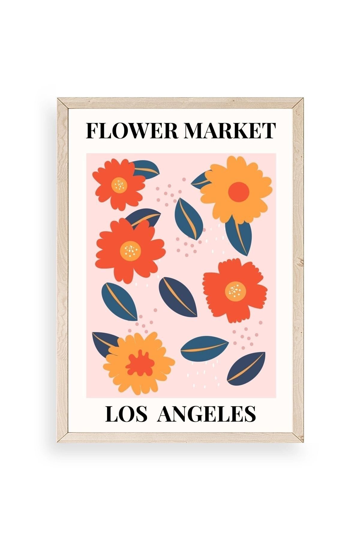 Çiçek Ahşap Çerçeveli Tablo 30 x 42