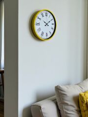 Zentime 36 Cm Sarı Dekoratif Duvar Saati