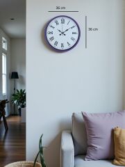 Zentime 36 Cm Mor Dekoratif Duvar Saati