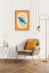 Balık Ahşap Çerçeveli Tablo 50 x 70