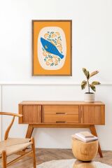 Balık Ahşap Çerçeveli Tablo 50 x 70