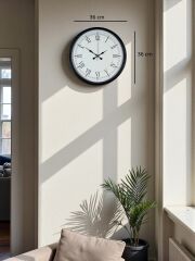 Zentime 36 Cm Siyah Dekoratif Duvar Saati