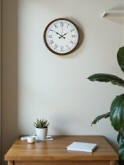 Zentime 36 Cm Kahverengi Dekoratif Duvar Saati