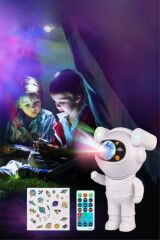 BUFFER® Stickerlı ,Kumandalı ASTRONOT Model Gece Lambası