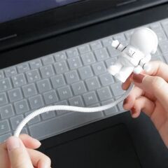 BUFFER® USB Astronot Gece Lambası, Masa Lambası, Kitap Okuma Lambası Işığı