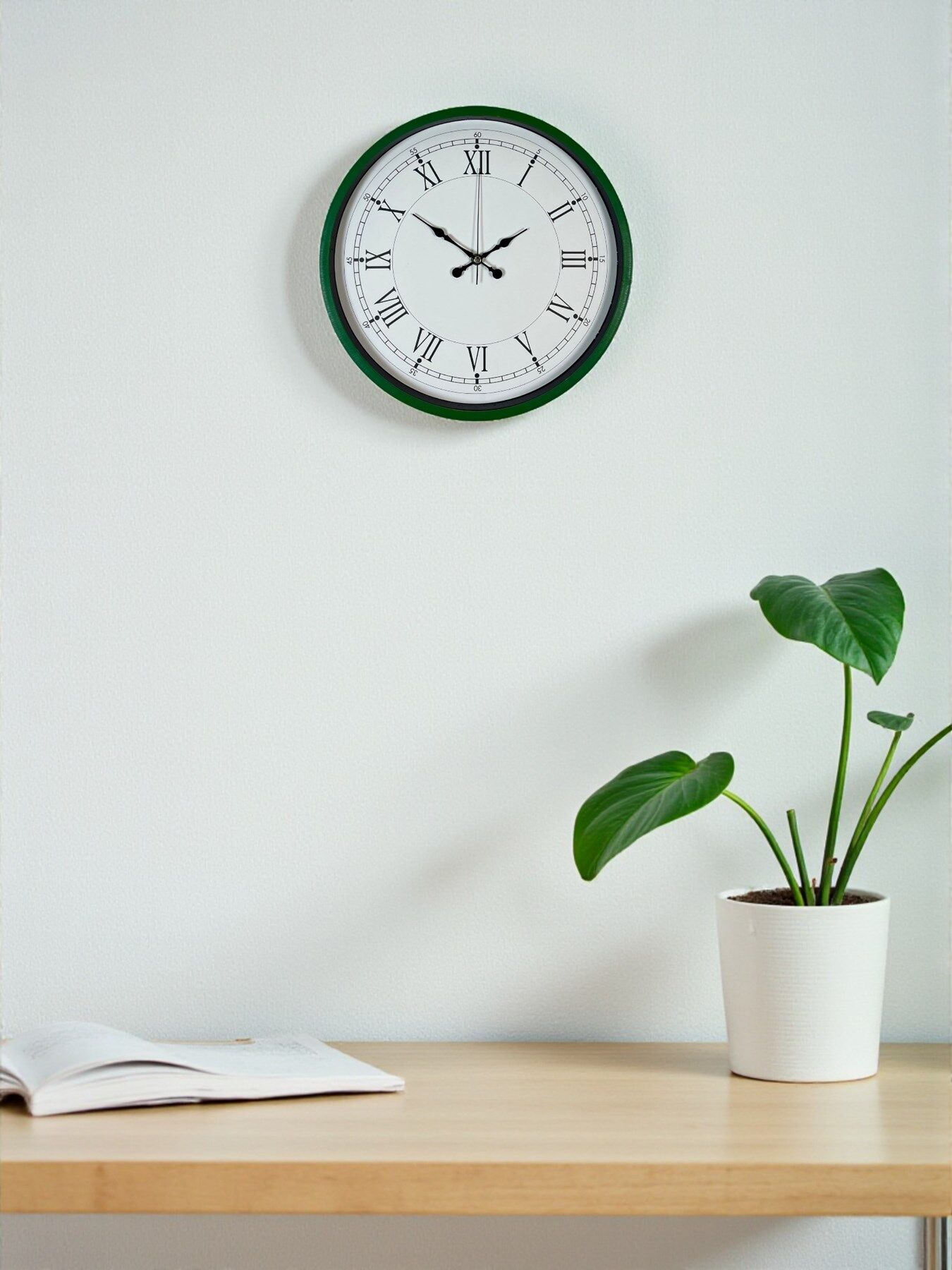 Zentime 36 Cm Yeşil Dekoratif Duvar Saati