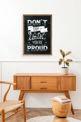 Motto Ahşap Çerçeveli Tablo 50 x 70