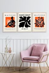 Matisse Üçlü Ahşap Çerçeveli Tablo 50 x 70