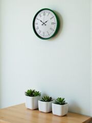 Zentime 36 Cm Yeşil Dekoratif Duvar Saati