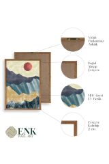 Manzara Üçlü Ahşap Çerçeveli Tablo 50 x 70