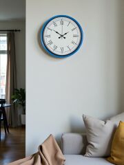 Zentime 36 Cm Mavi Dekoratif Duvar Saati