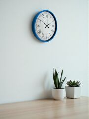 Zentime 36 Cm Mavi Dekoratif Duvar Saati