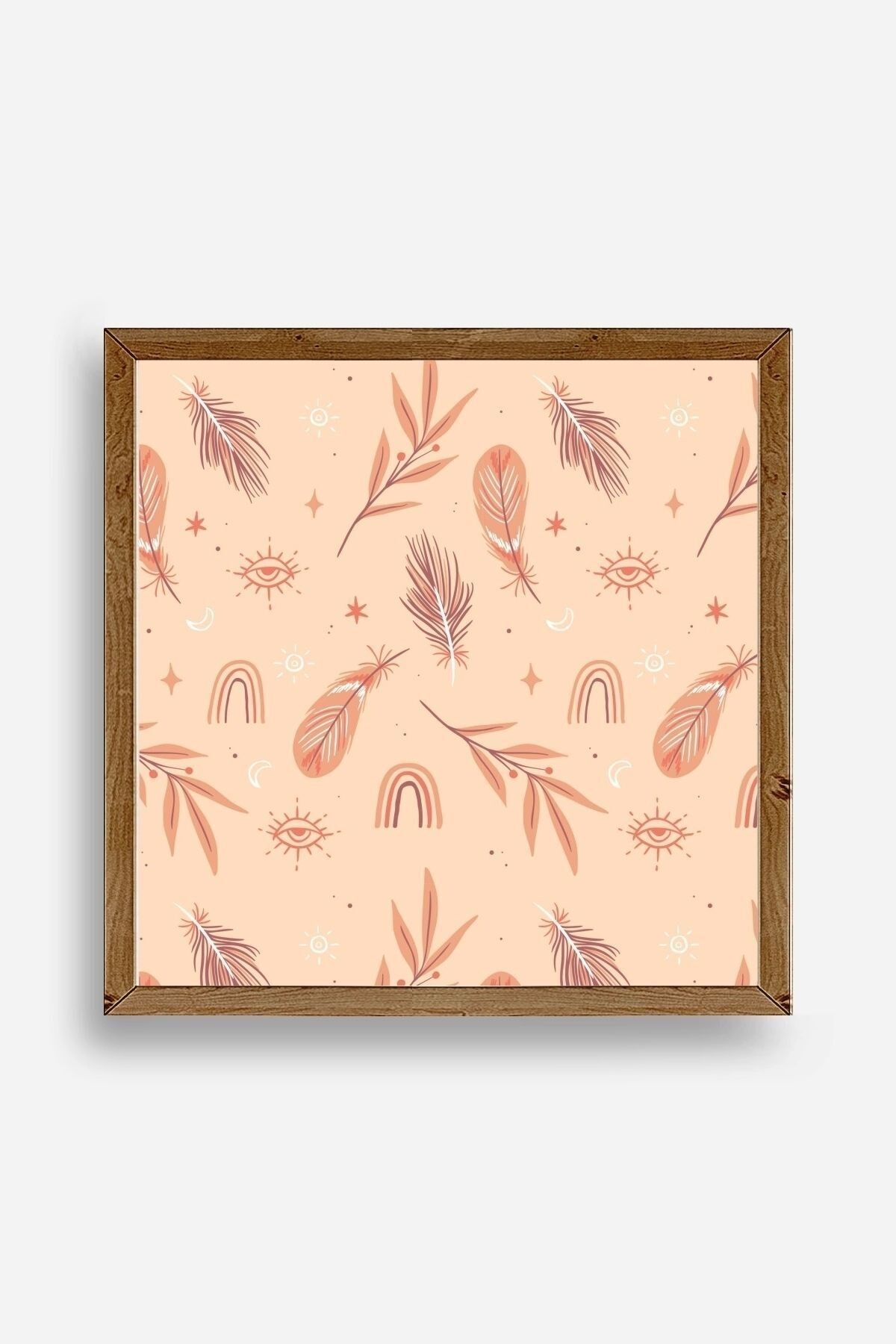 Tüy Ahşap Çerçeveli Tablo 23 x 23