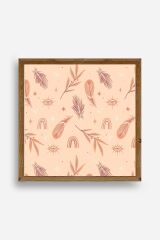 Tüy Ahşap Çerçeveli Tablo 23 x 23